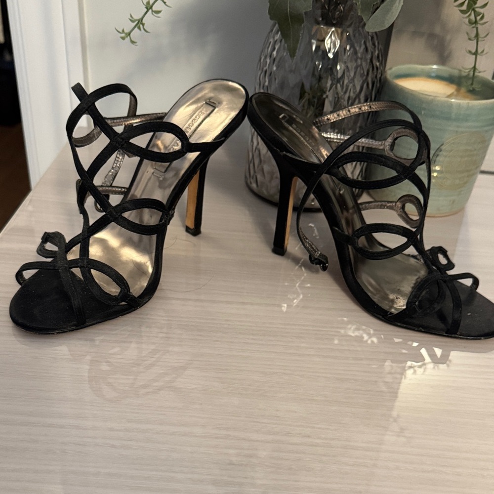 BCBGMaxAzria Black Strappy Heels - Picture 8 of 11